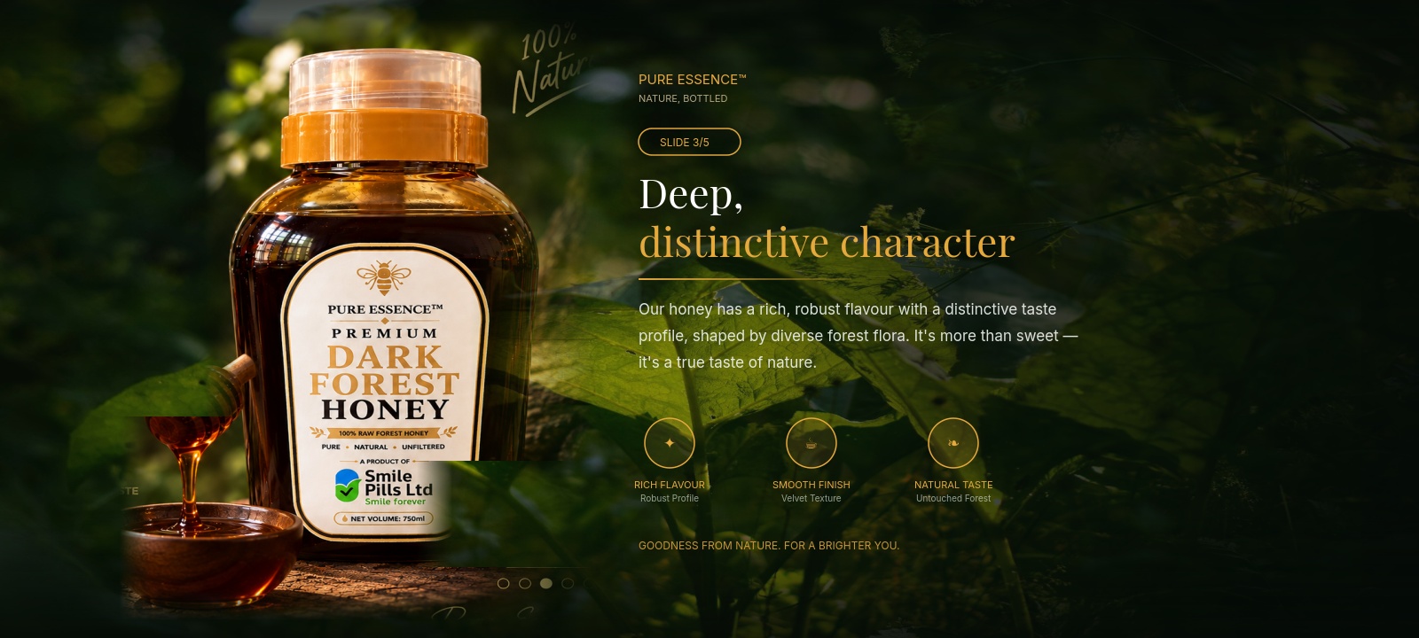 Pure Essence Dark Forest Honey - Deep, distinctive character