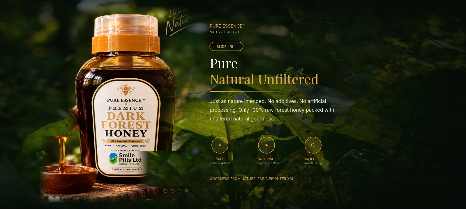 Pure Essence Dark Forest Honey - Pure Natural Unfiltered