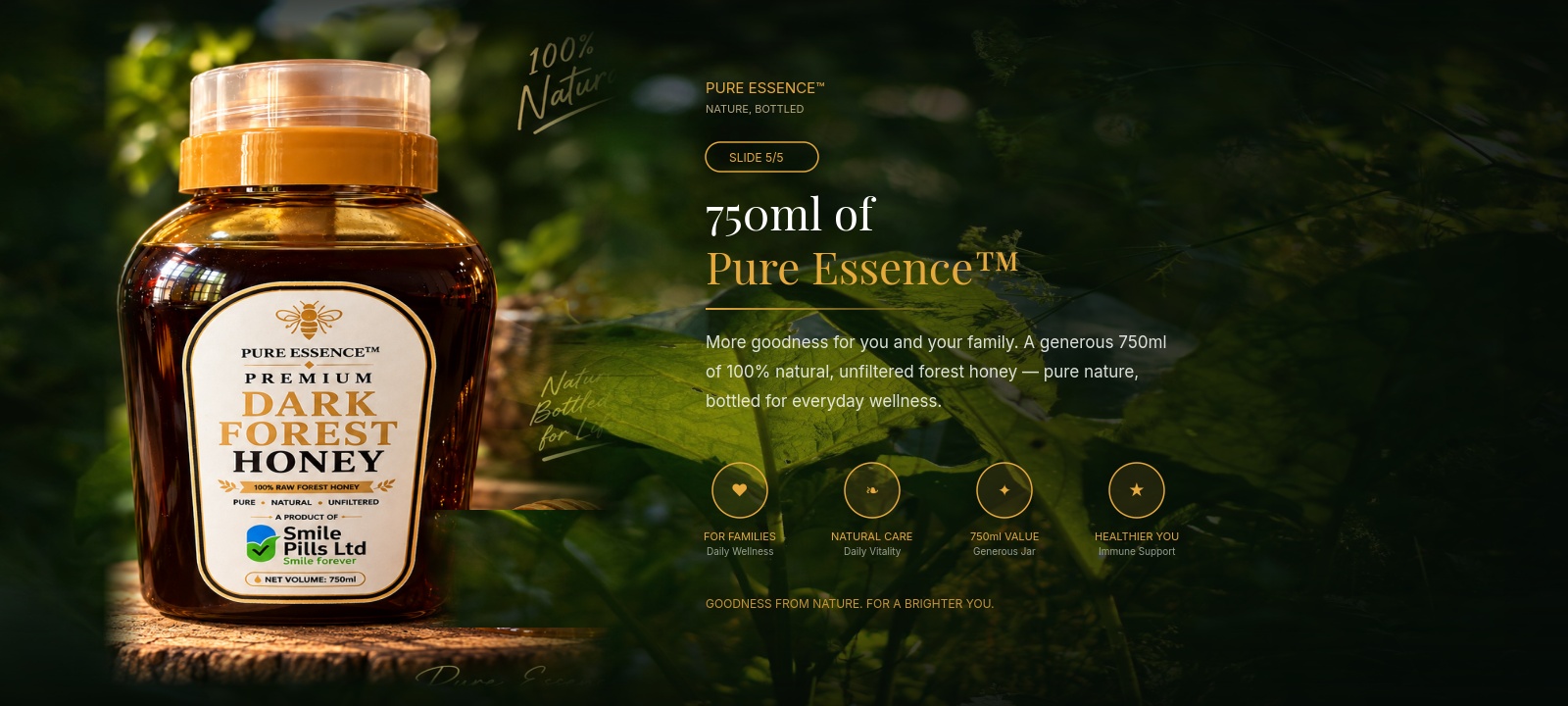 Pure Essence Dark Forest Honey - 750ml of Pure Essence